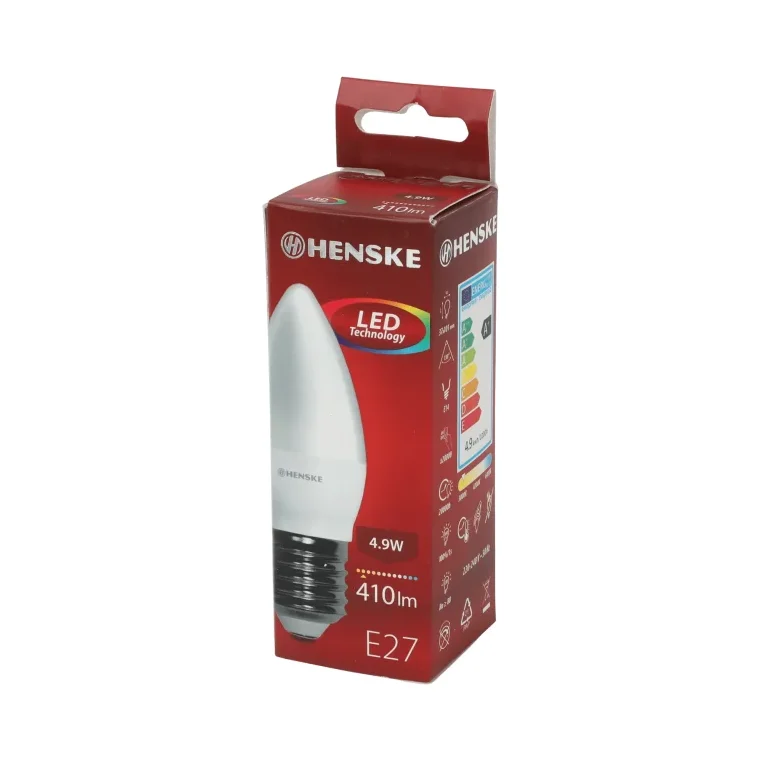 LED крушка HENSKE C37 E14 4.3W/4.9W 410lm - HENSKE