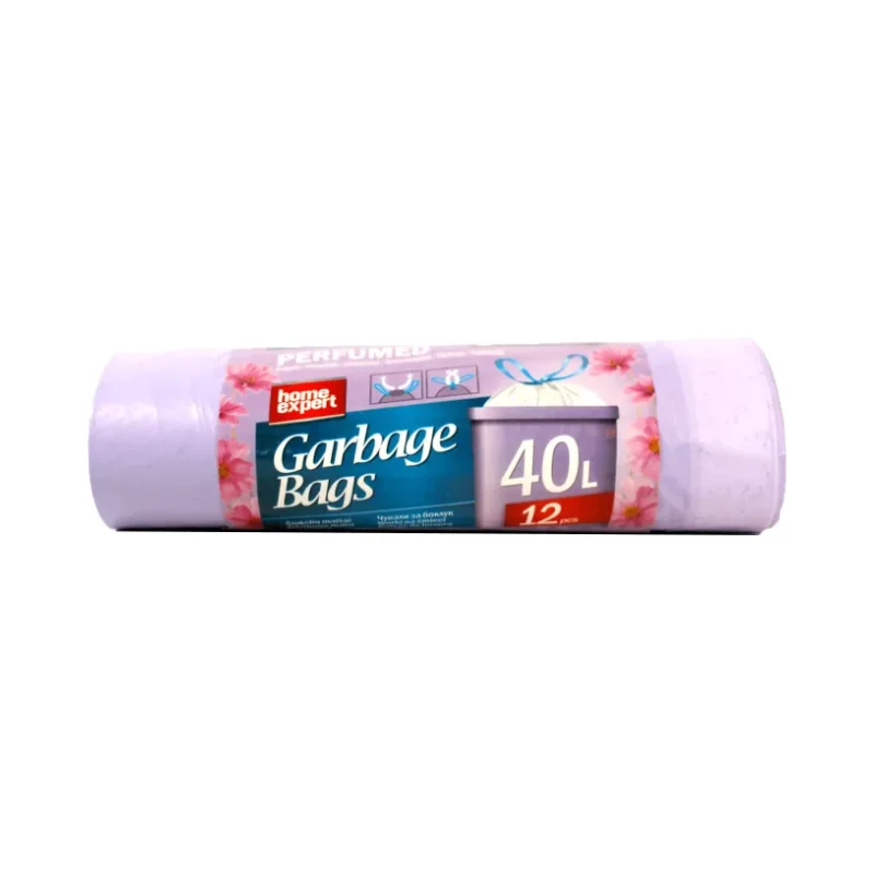 Ароматизирани торби за смет с връв 30мк 40л 12бр - HOME EXPERT