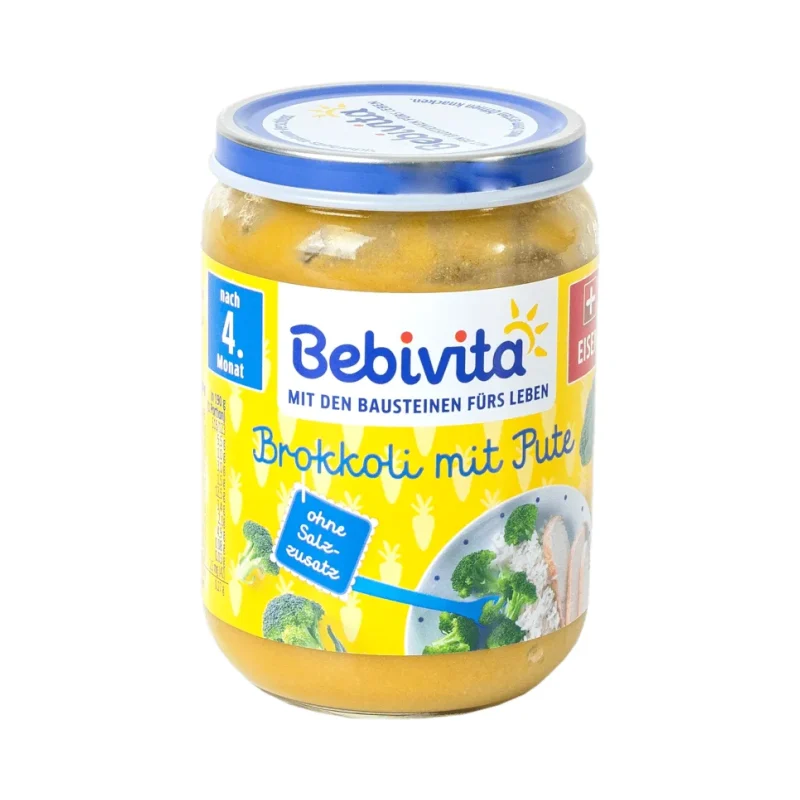 Пюре BEBIVITA броколи, пуешко месо 190 г - BEBIVITA