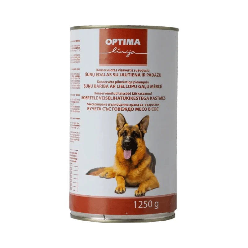 Храна за кучета OPTIMA с говеждо 1.25 кг. - OPTIMA LINIJA