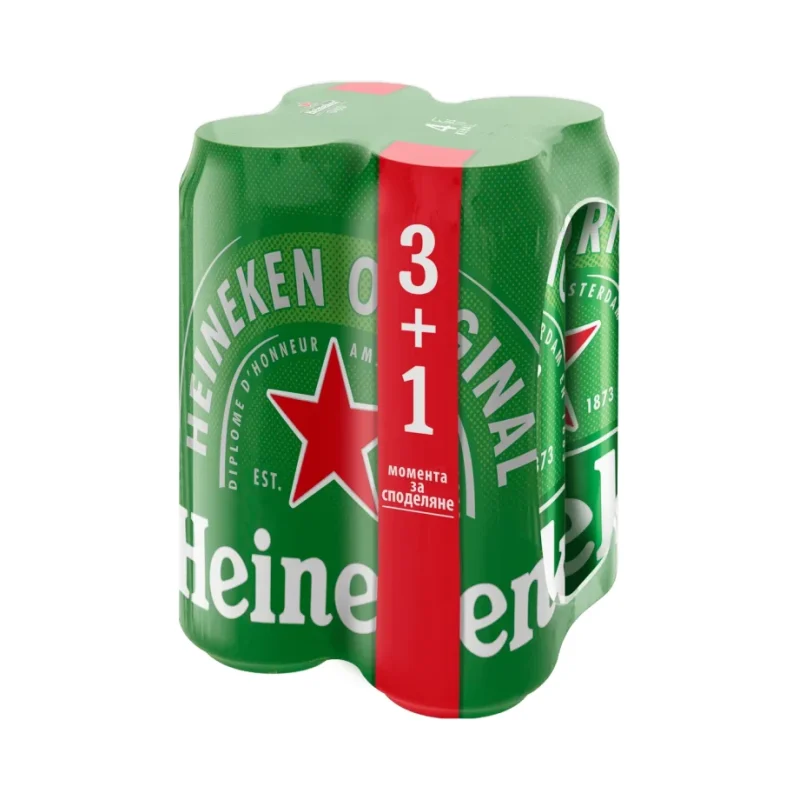 Бира HEINEKEN мултипак кен 3+1бр 500 мл - Heineken