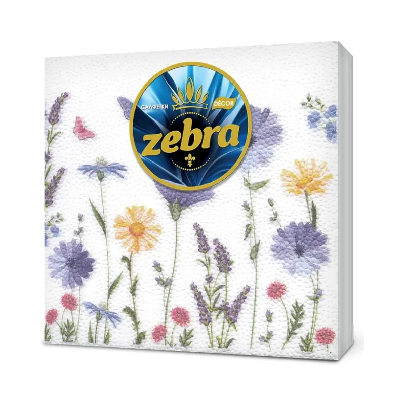 Салфетки Zebra лалета 33х33 см 1 пл. 45 бр. - ZEBRA