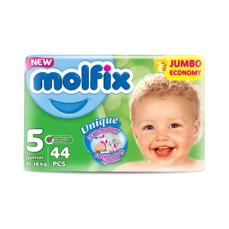 Бебешки пелени MOLFIX XL Jumbo 15+ кг 36 бр. - MOLFIX