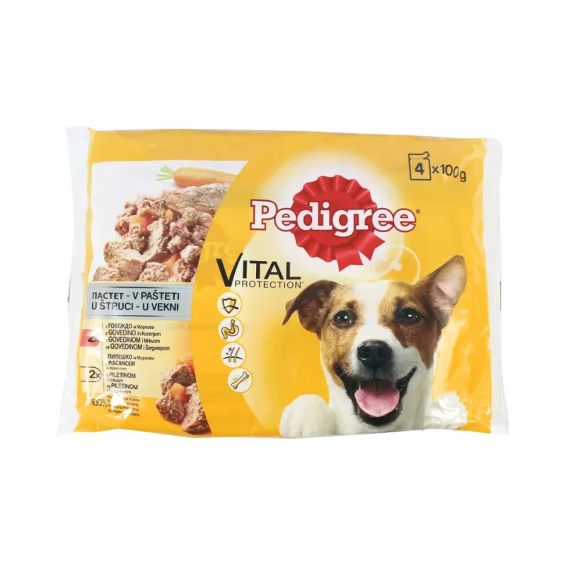 Пастет PEDIGREE Говеждо&Пиле 4x100 г - Pedigree