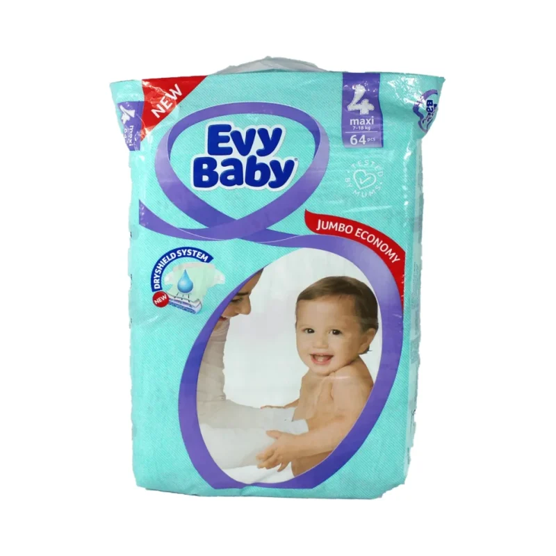Бебешки пелени EVYBABY Maxi 4 7-18 кг 58 бр. - EVY BABY
