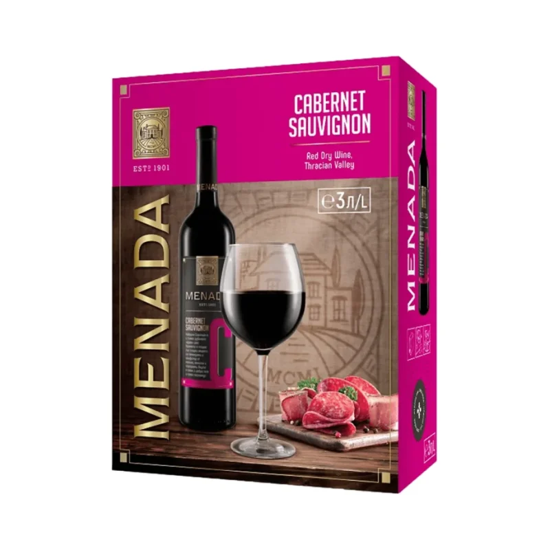 Вино MENADA Каберне Совиньон 3 л - MENADA
