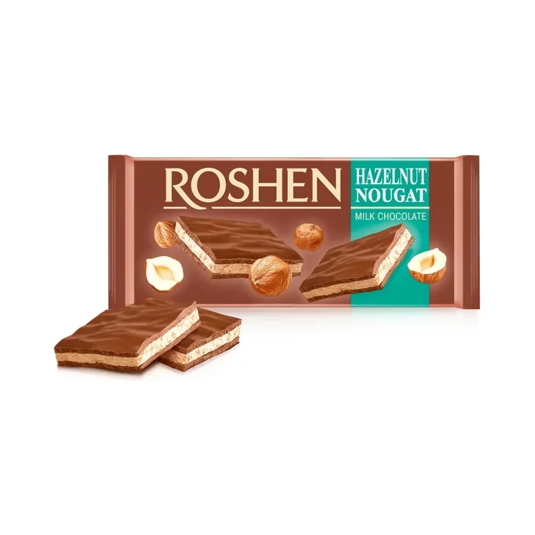 Шоколад ROSHEN с лешникова нуга 90 г - ROSHEN