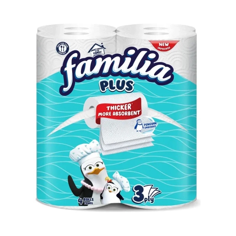 Кухненска ролка FAMILIA 3 пл. 100% цел. 4 бр. - Фамилия