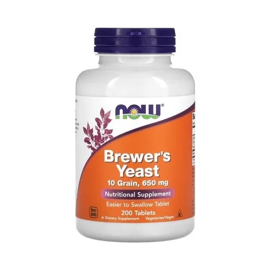Дрожди на Brewer с 10 зърна, 650 mg - NOW