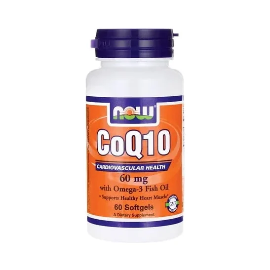 CoQ10 60 mg с рибено масло Омега-3 - NOW