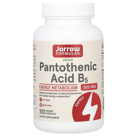 Пантотенова киселина B5 500 mg / Pantothenic Acid B5 500 mg - Jarrow Formulas