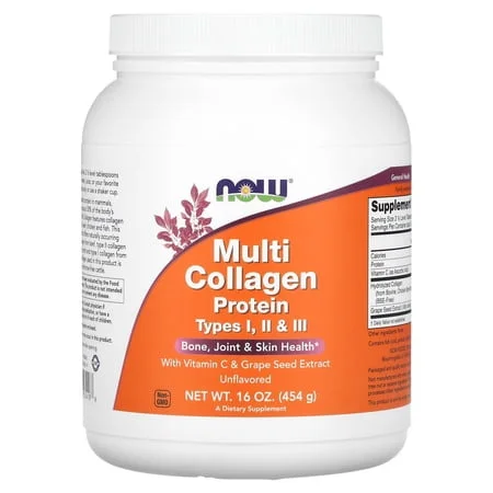 Мулти колаген протеин тип I, II и III без вкус / Multi Collagen Protein Types I, II & III Unflavored - NOW