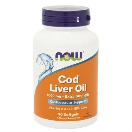 Рибено масло от черен дроб 1000 мг - Укрепена формула / Cod Liver Oil 1000 mg - Extra Strength - NOW