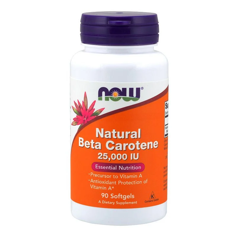 Натурален бета каротин 25,000 IU / Natural Beta Carotene 25,000 IU - NOW