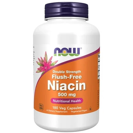 Двойна сила без зачервяване ниацин 500 мг / Double Strength Flush-Free Niacin 500 mg - NOW