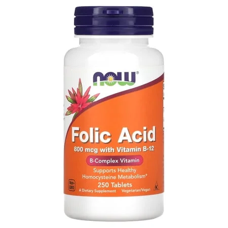 Фолиева киселина 800 мкг / Folic Acid 800 mcg - NOW