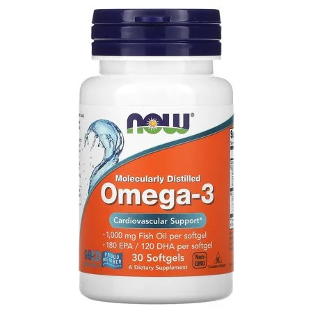 Молекулярно дестилирано рибено масло Омега-3 / Molecularly Distilled Omega-3 Fish Oil - NOW
