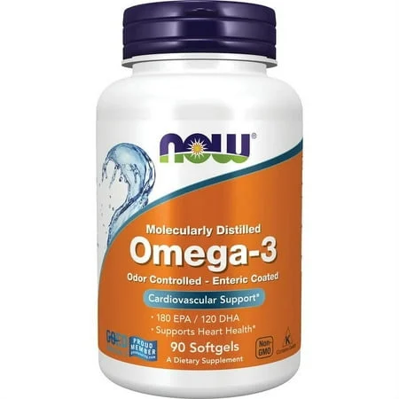 Молекулярно дестилирано рибено масло Омега-3 / Molecularly Distilled Omega-3 Fish Oil - NOW