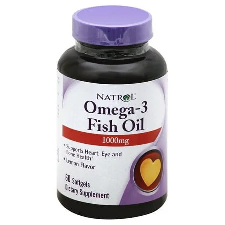 Рибено масло Omega-3 1000 mg с лимонов вкус / Omega-3 Fish Oil 1000 mg Lemon Flavor - Natrol