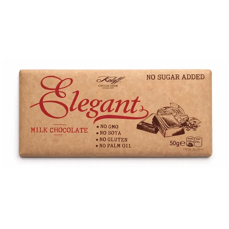 Елегант - фин млечен шоколад, без захар, Koleff, 50 гр
