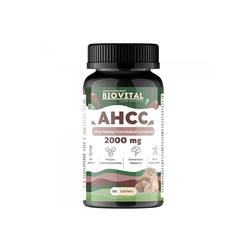 AHCC, комплекс от 8 лечебни гъби, Биовитал, 90 таблетки - Биовитал