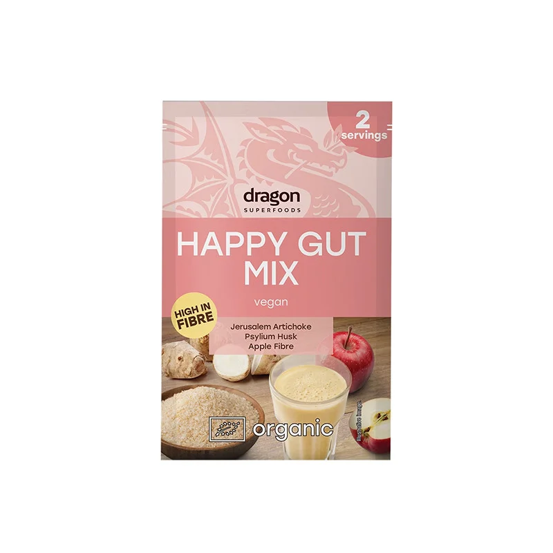 Happy Gut Mix - микс от органични фибри, Драгон Суперфудс, 30 гр - Смарт Органик
