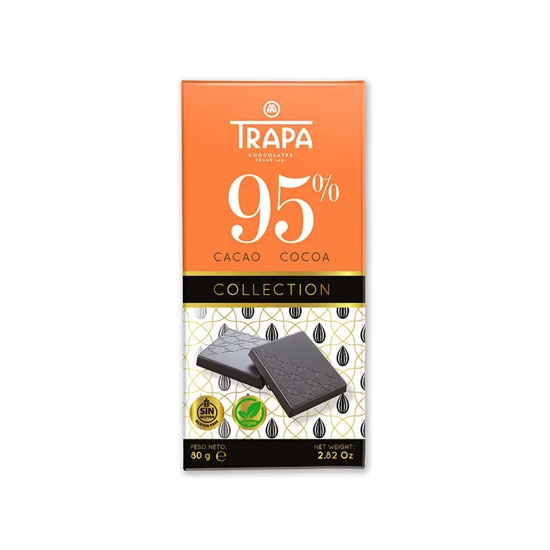 Тъмен шоколад 95% - веган, Трапа, 80 гр - Д-р Кескин