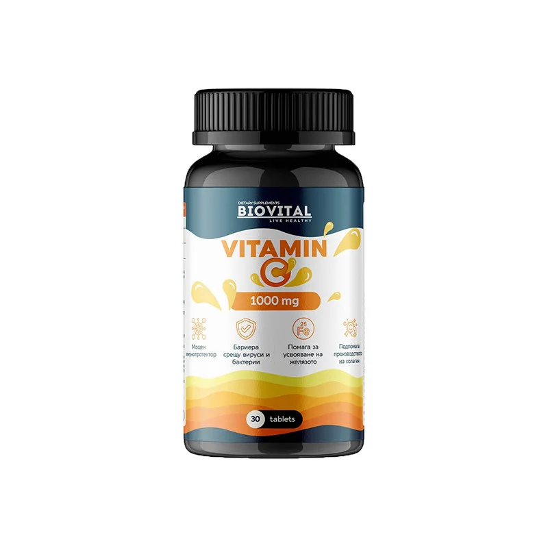 Витамин С - 1000 mg, Биовитал, 30 таблетки