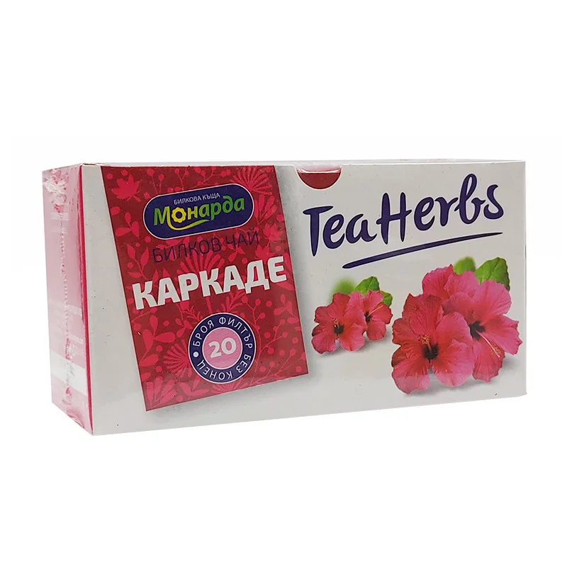 Билков чай - Каркаде (Хибискус), Монарда, 20 филт. пакетчета