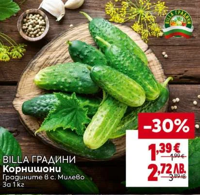БИЛЛА Корнишони Градини 1 кг