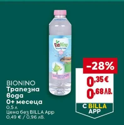 BioNino Трапезна вода 0,5 л 0,5 л