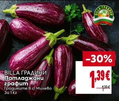 BILLA ГРАДИНИ Патладжани графит 1 кг