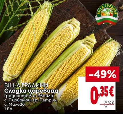 BILLA ГРАДИНИ Сладка царевица 1 бр.
