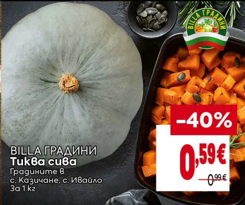 BILLA ГРАДИНИ Тиква сива 1 кг
