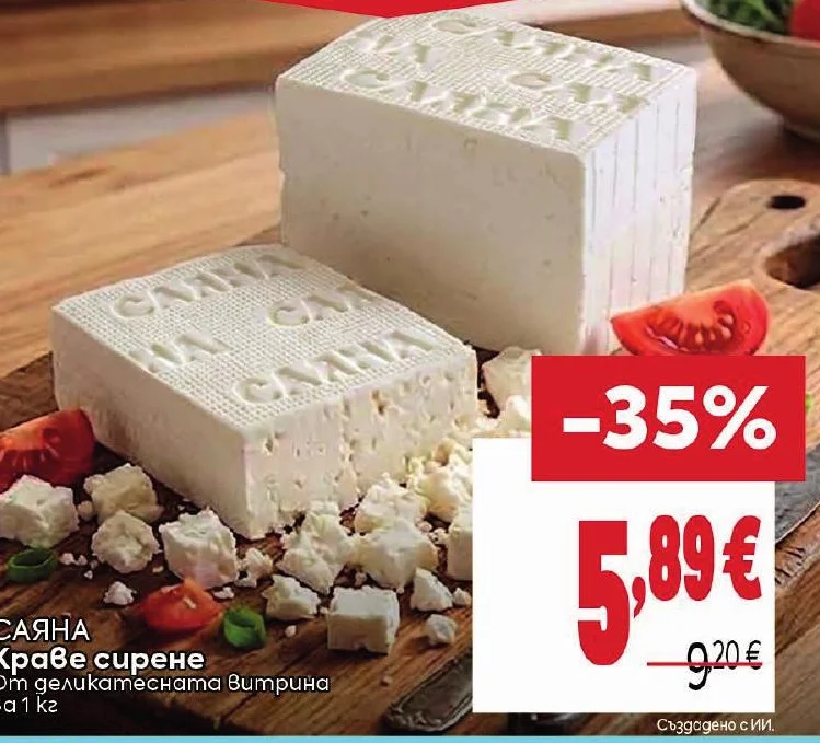 САЯНА Краве сирене От деликатесната Витрина 1 кг