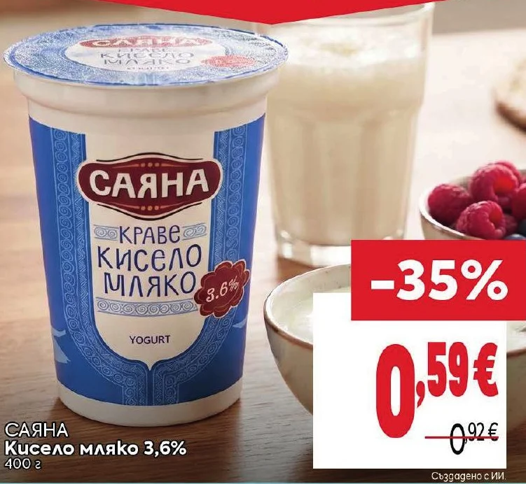 САЯНА Кисело мляко 3,6% 400 г