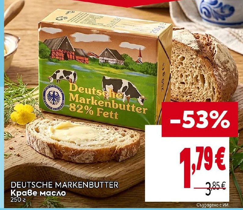 DEUTSCHE MARKENBUTTER Краве масло 250 г