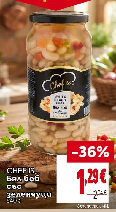 Chef is... Бял боб със зеленчуци 540 г