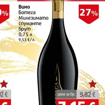 Вино Bottega Brut Millesimato 0 75 л. 75 л