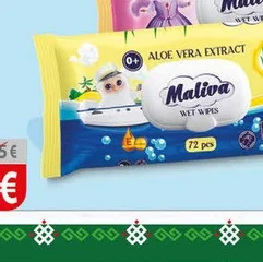 Влажни кърпи Maliva с алое вера  72 броя