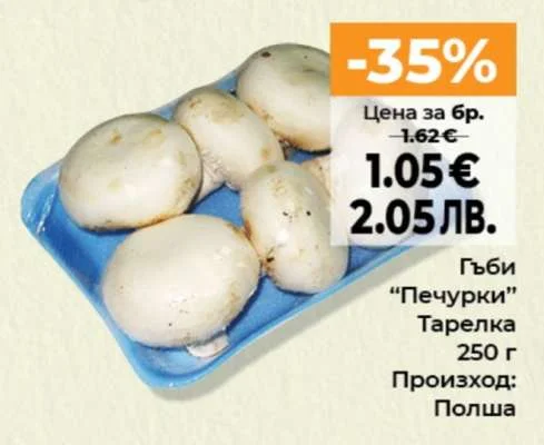 Гъби "Печурки" Тарелка 250 г