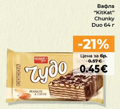 Вафла "KitKat" Chunky Duo 64 г