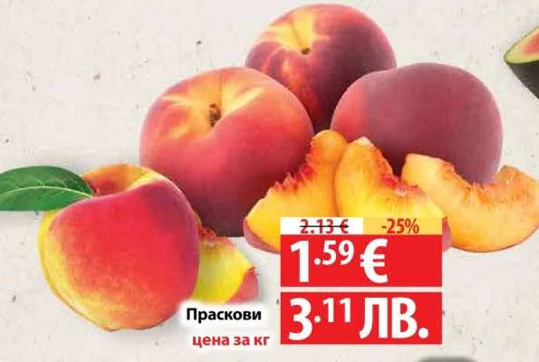 Праскови цена за кг