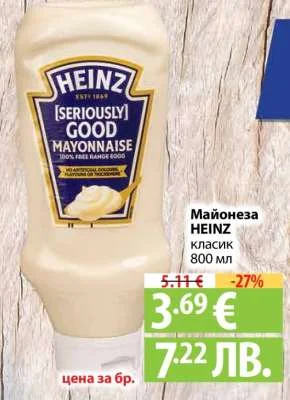 Майонеза HEINZ класик 800 мл 800 мл