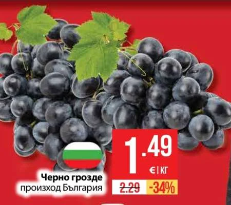 Черно грозде произход България