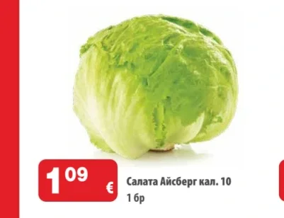 Салата Айсберг кал. 10 1 бр