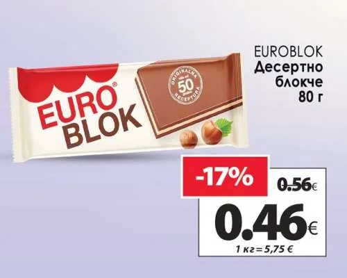 EUROBLOK Десертно блокче 80 г
