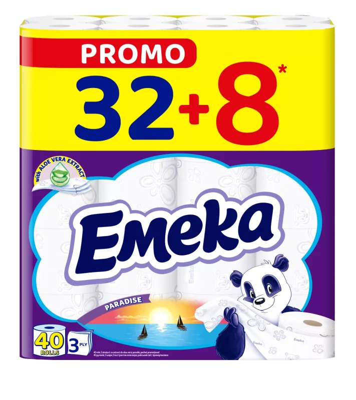 Emeka Тоалетна хартия различни видове 32 + 8 бр.