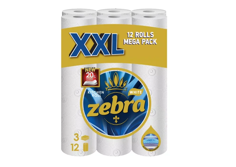 Zebra Кухненска ролка White 12 бр.