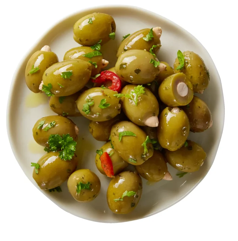 Зелени маслини с бадем кг